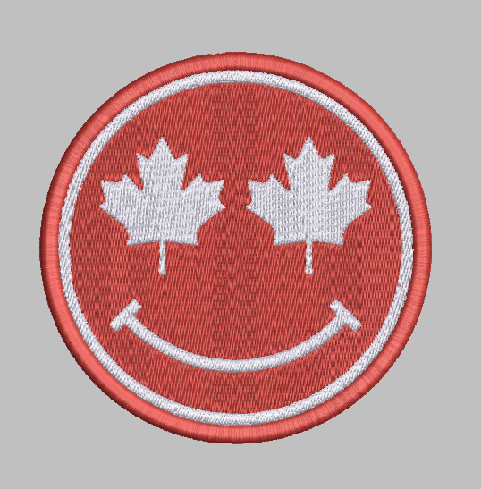 Canada Smile Embroidery Design File | Digital Download | 6 Sizes & 7 Formats Included Threaded Dreams