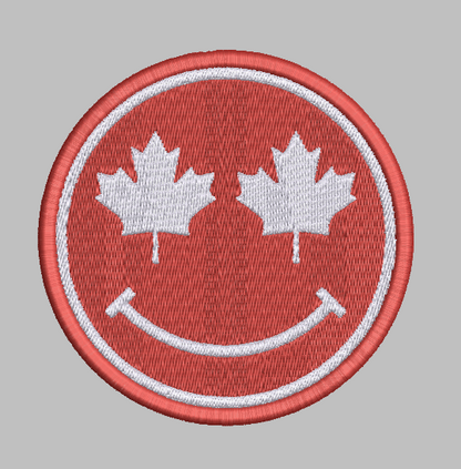 Canada Smile Embroidery Design File | Digital Download | 6 Sizes & 7 Formats Included Threaded Dreams