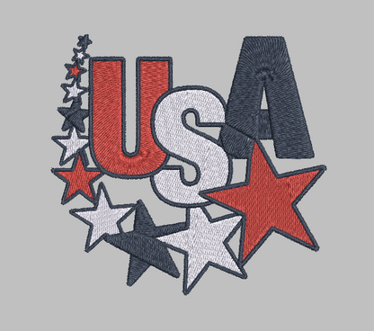 USA Embroidery Design File | Digital Download | 6 Sizes & 7 Formats Included Threaded Dreams