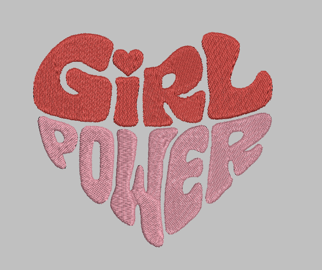 Girl Power Embroidery Design File | Digital Download | 6 Sizes & 7 Formats Included Threaded Dreams