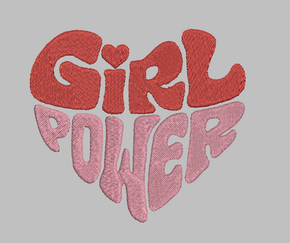 Girl Power Embroidery Design File | Digital Download | 6 Sizes & 7 Formats Included Threaded Dreams