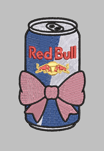 Red Bull Bow Embroidery Design File | Digital Download | 6 Sizes & 7 Formats Included Threaded Dreams