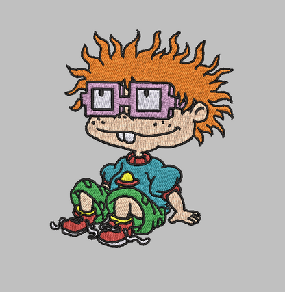 Chuckie Finster Rugrats Embroidery Design File | Digital Download | 6 Sizes & 7 Formats Included Threaded Dreams