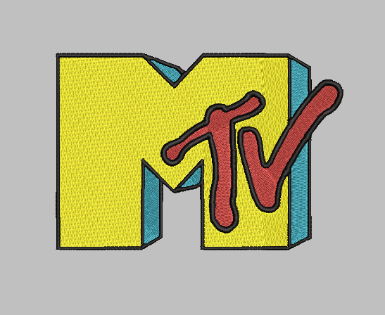 Retro MTV Embroidery Design File | Digital Download | 6 Sizes & 7 Formats Included Threaded Dreams