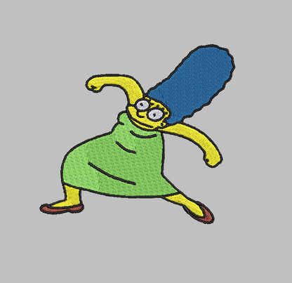 Marge Simpson Meme Embroidery Design File | Digital Download | 6 Sizes & 7 Formats Included Threaded Dreams