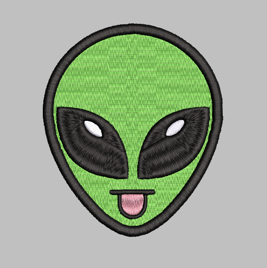 Alien Tongue Embroidery Design File | Digital Download | 6 Sizes & 7 Formats Included Threaded Dreams