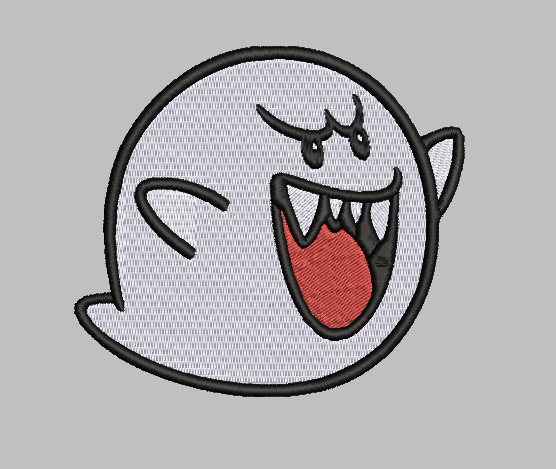 Boo Ghost Mario Embroidery Design File | Digital Download | 6 Sizes & 7 Formats Included Threaded Dreams