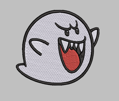Boo Ghost Mario Embroidery Design File | Digital Download | 6 Sizes & 7 Formats Included Threaded Dreams