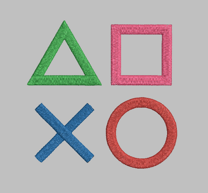 Playstation Controller Buttons Embroidery Design File | Digital Download | 6 Sizes & 7 Formats Included Threaded Dreams