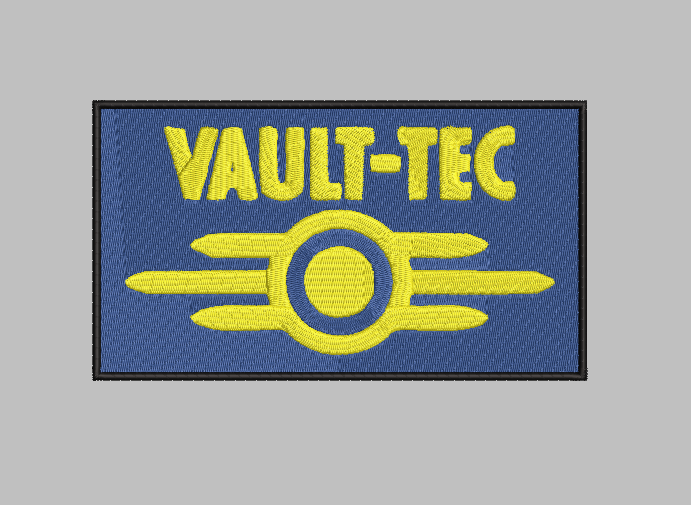 Vault Tec Embroidery Design File | Digital Download | 6 Sizes & 7 Formats Included Threaded Dreams