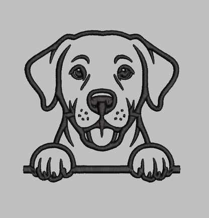 Peeking Lab Outline Embroidery Design File | Digital Download | 6 Sizes & 7 Formats Included Threaded Dreams