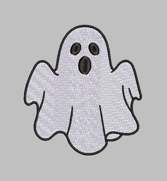 Ghost Embroidery Design File | Digital Download | 6 Sizes & 7 Formats Included Threaded Dreams