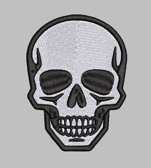 Skull Embroidery Design File | Digital Download | 6 Sizes & 7 Formats Included Threaded Dreams