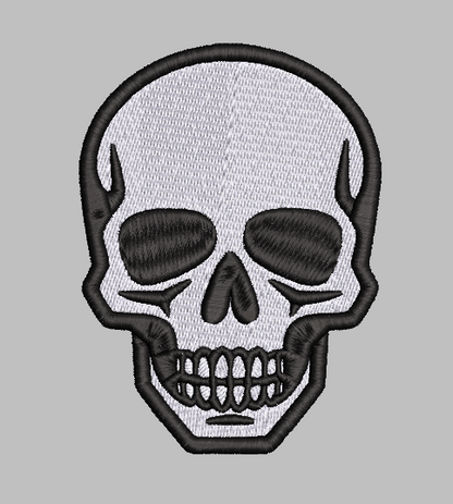Skull Embroidery Design File | Digital Download | 6 Sizes & 7 Formats Included Threaded Dreams