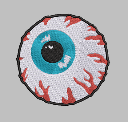 Halloween Spooky Eyeball Embroidery Design File | Digital Download | 6 Sizes & 7 Formats Included Threaded Dreams
