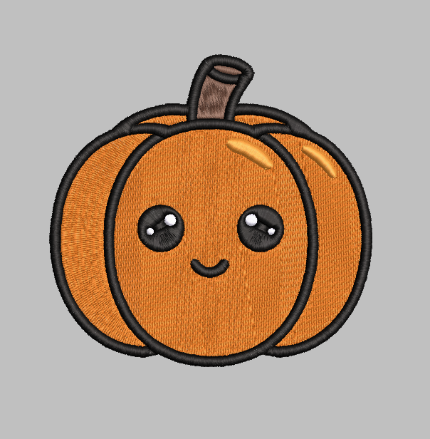 Happy Pumpkin Embroidery Design File | Digital Download | 6 Sizes & 7 Formats Included Threaded Dreams