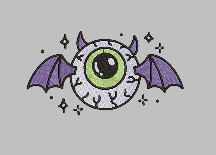 Halloween Bat Embroidery Design File | Digital Download | 6 Sizes & 7 Formats Included Threaded Dreams