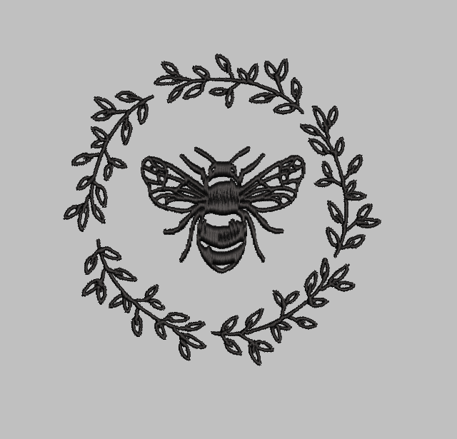 Bee Wreath Embroidery Design File | Digital Download | 6 Sizes & 7 Formats Included Threaded Dreams