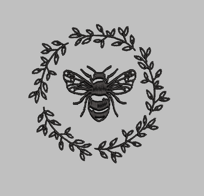 Bee Wreath Embroidery Design File | Digital Download | 6 Sizes & 7 Formats Included Threaded Dreams