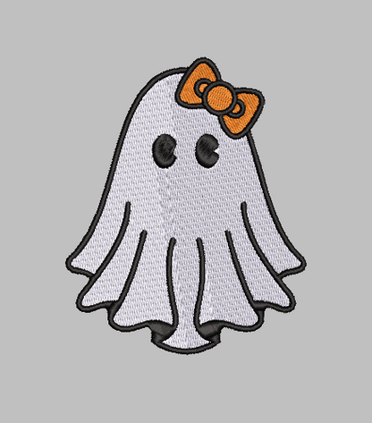 Girl Ghost Embroidery Design File | Digital Download | 6 Sizes & 7 Formats Included Threaded Dreams