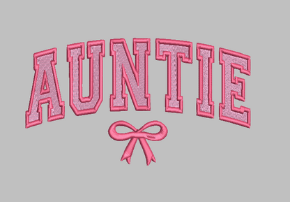 Auntie Bow Embroidery Design File | Digital Download | 6 Sizes & 7 Formats Included Threaded Dreams