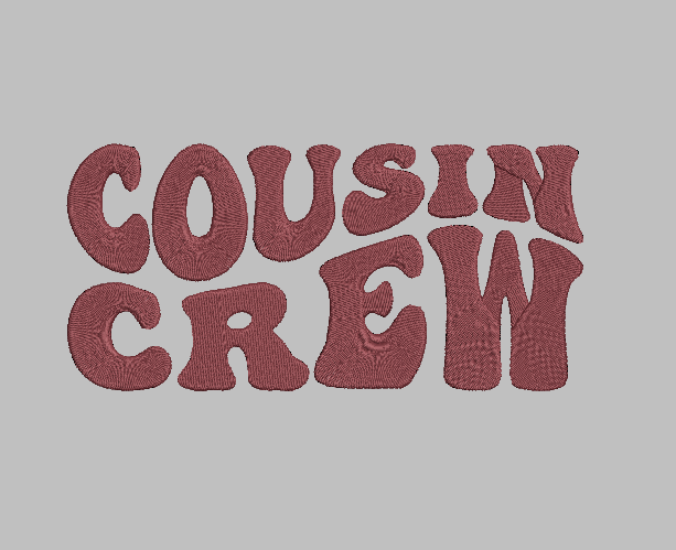 Cousin Crew Embroidery Design File | Digital Download | 6 Sizes & 7 Formats Included Threaded Dreams