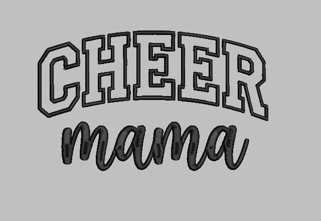Cheer Mama Embroidery Design File | Digital Download | 6 Sizes & 7 Formats Included Threaded Dreams