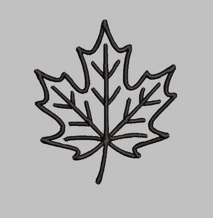 Maple Leaf Outline Embroidery Design File | Digital Download | 4 Sizes & 7 Formats Included Threaded Dreams
