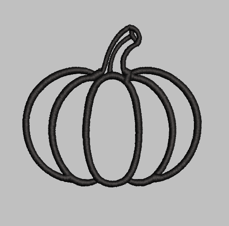 Pumpkin Outline Embroidery Design File | Digital Download | 4 Sizes & 7 Formats Included Threaded Dreams