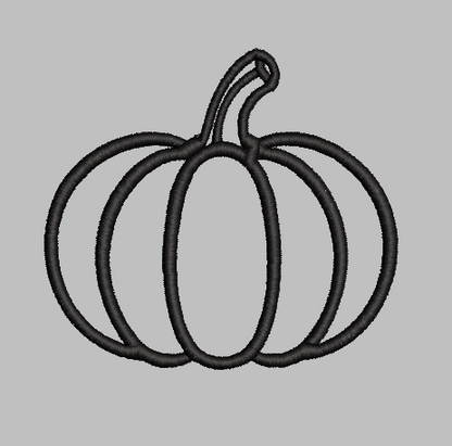 Pumpkin Outline Embroidery Design File | Digital Download | 4 Sizes & 7 Formats Included Threaded Dreams