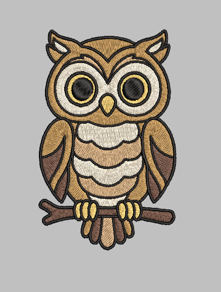 Woodland Owl Forest Animal Embroidery Design File | Digital Download | 6 Sizes & 7 Formats Included Threaded Dreams