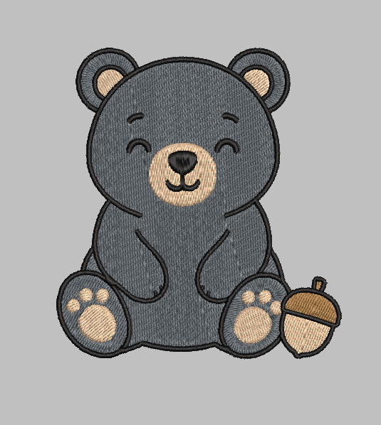 Woodland Bear Forest Animal Embroidery Design File | Digital Download | 6 Sizes & 7 Formats Included Threaded Dreams
