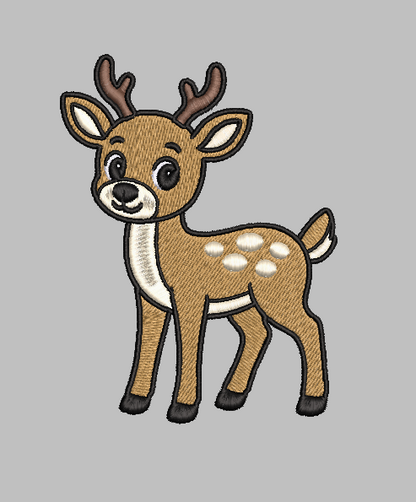 Woodland Deer Forest Animal Embroidery Design File | Digital Download | 6 Sizes & 7 Formats Included Threaded Dreams
