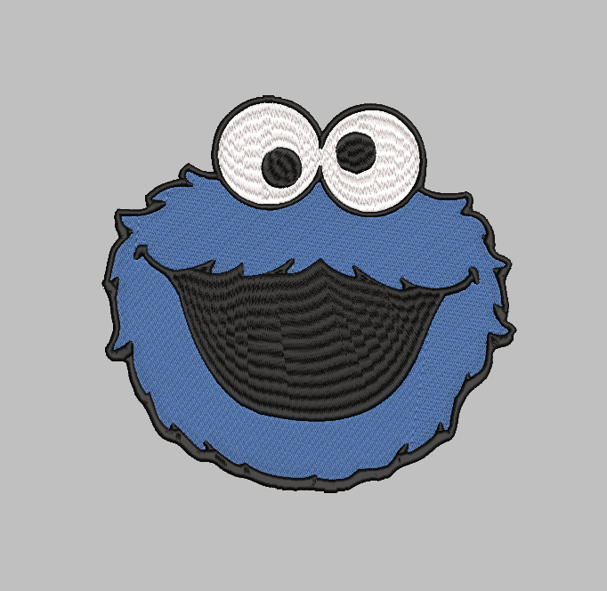 Cookie Monster Sesame Street Embroidery Design File | Digital Download | 6 Sizes & 7 Formats Included