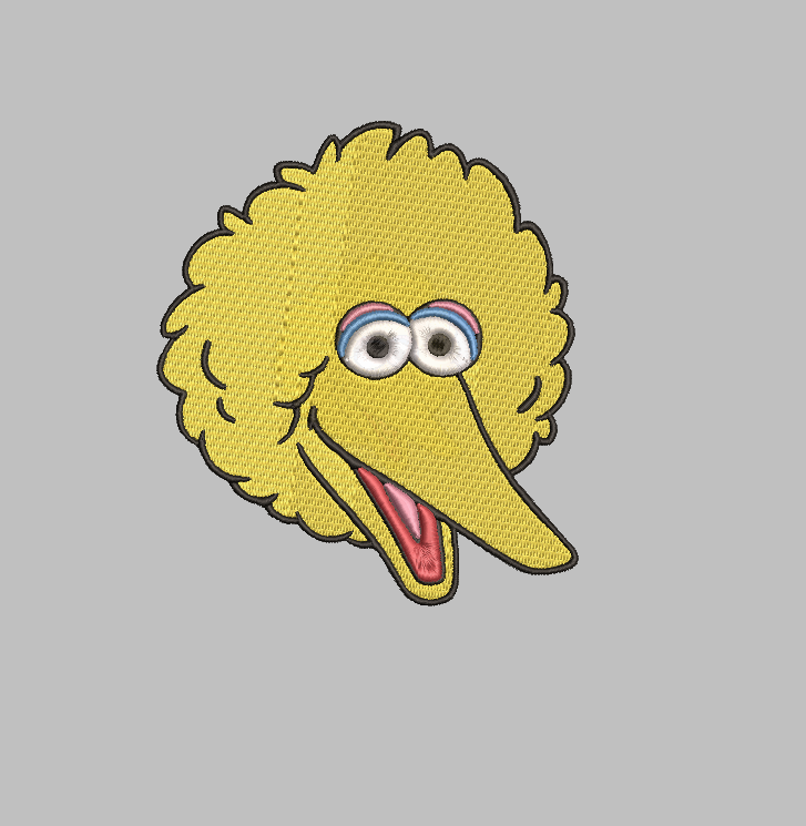 Big Bird Sesame Street Embroidery Design File | Digital Download | 8 Sizes & 7 Formats Included