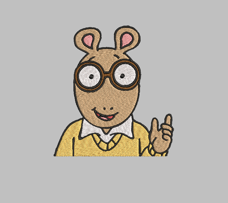 Arthur Embroidery Design File | Digital Download | 6 Sizes & 7 Formats Included