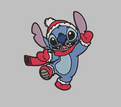 Stitch Christmas Embroidery Design File | Digital Download | 6 Sizes & 7 Formats Included Threaded Dreams