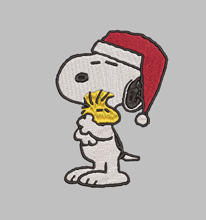 Snoopy Woodstock Christmas Embroidery Design File | Digital Download | 6 Sizes & 7 Formats Included Threaded Dreams