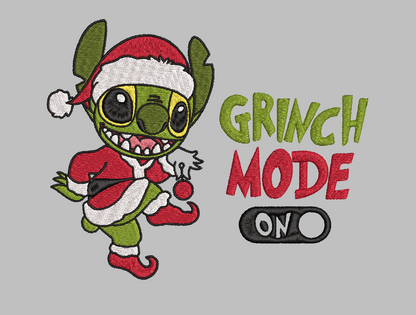 Stitch Christmas Grinch Embroidery Design File | Digital Download | 6 Sizes & 7 Formats Included Threaded Dreams