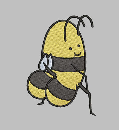 Bee Butt Embroidery Design File | Digital Download | 6 Sizes & 7 Formats Included