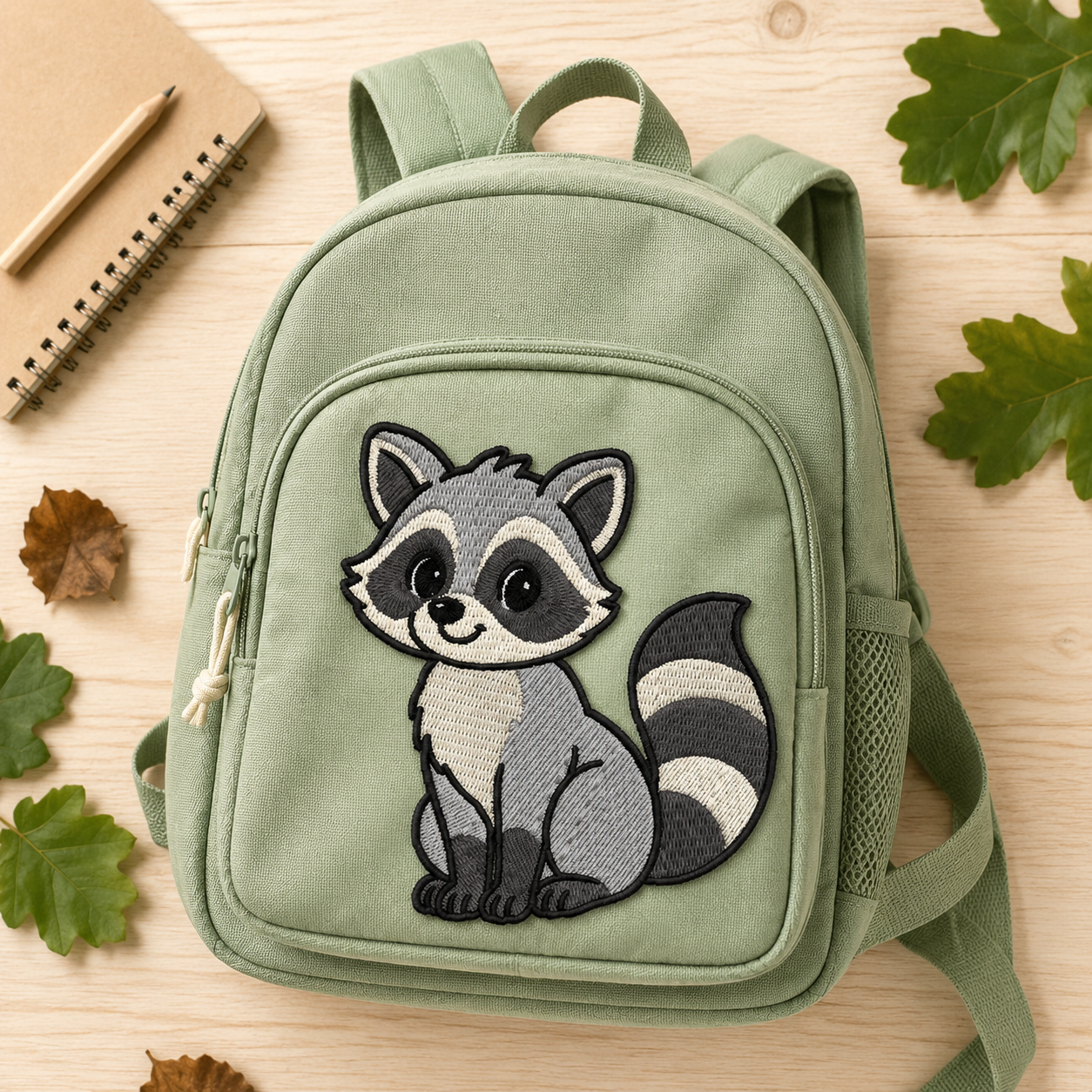 Woodland Raccoon Forest Animal Embroidery Design File | Digital Download | 6 Sizes & 7 Formats Included Threaded Dreams