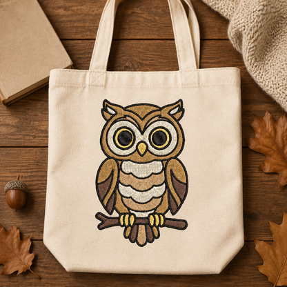 Woodland Owl Forest Animal Embroidery Design File | Digital Download | 6 Sizes & 7 Formats Included Threaded Dreams