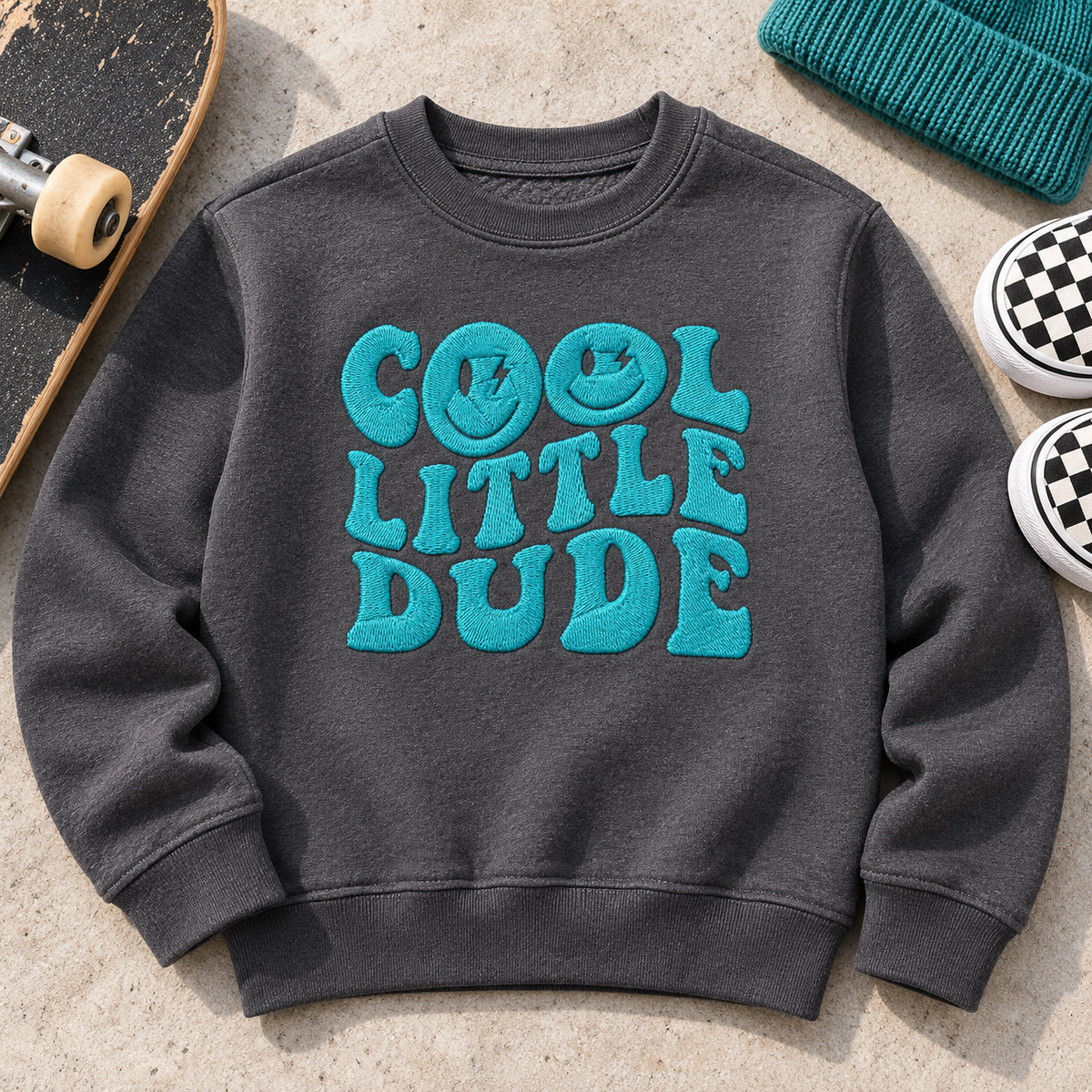 Cool Little Dude Embroidery Design File | Digital Download | 6 Sizes & 7 Formats Included Threaded Dreams