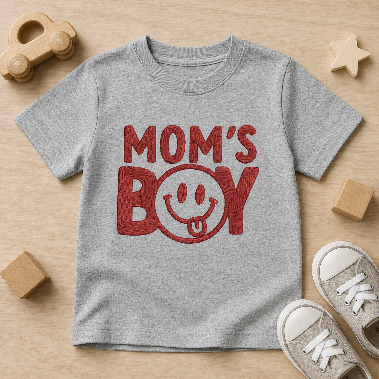 Mom's Boy Embroidery Design File | Digital Download | 6 Sizes & 7 Formats Included Threaded Dreams