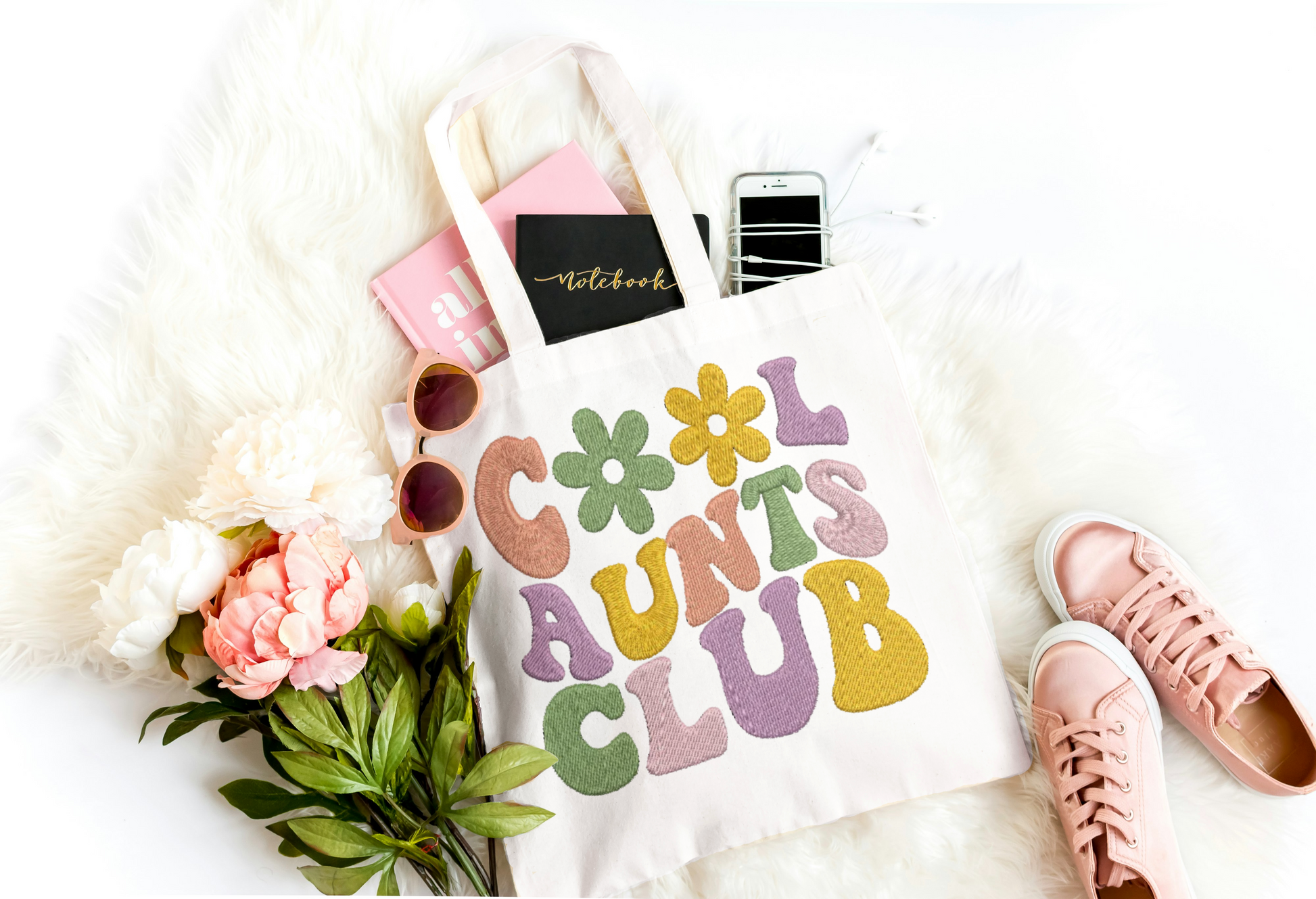 Cool Aunts Club Embroidery Design File | Digital Download | 6 Sizes & 7 Formats Included Threaded Dreams