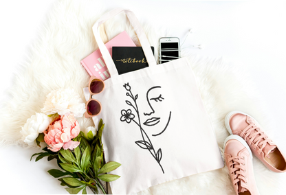 Feminine Face Embroidery Design File | Digital Download | 6 Sizes & 7 Formats Included Threaded Dreams